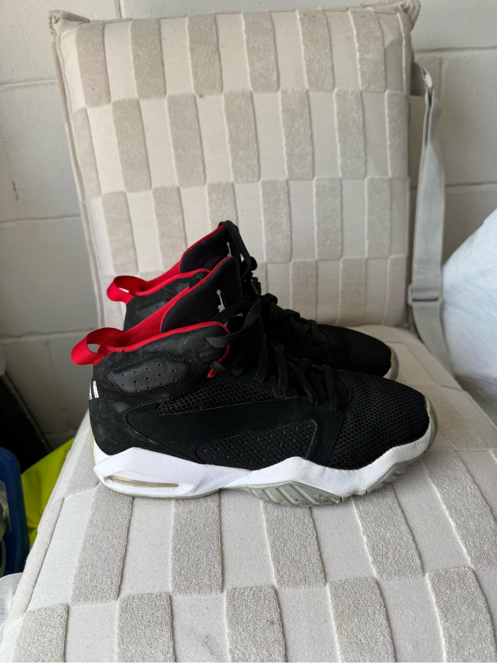 Jordan Red and Black Athletic Sneakers
